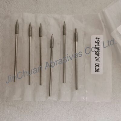 Custom-Made 4*3*10*80mm  17°-120° D126 Electroplated Grinding bits For Cemented Carbide