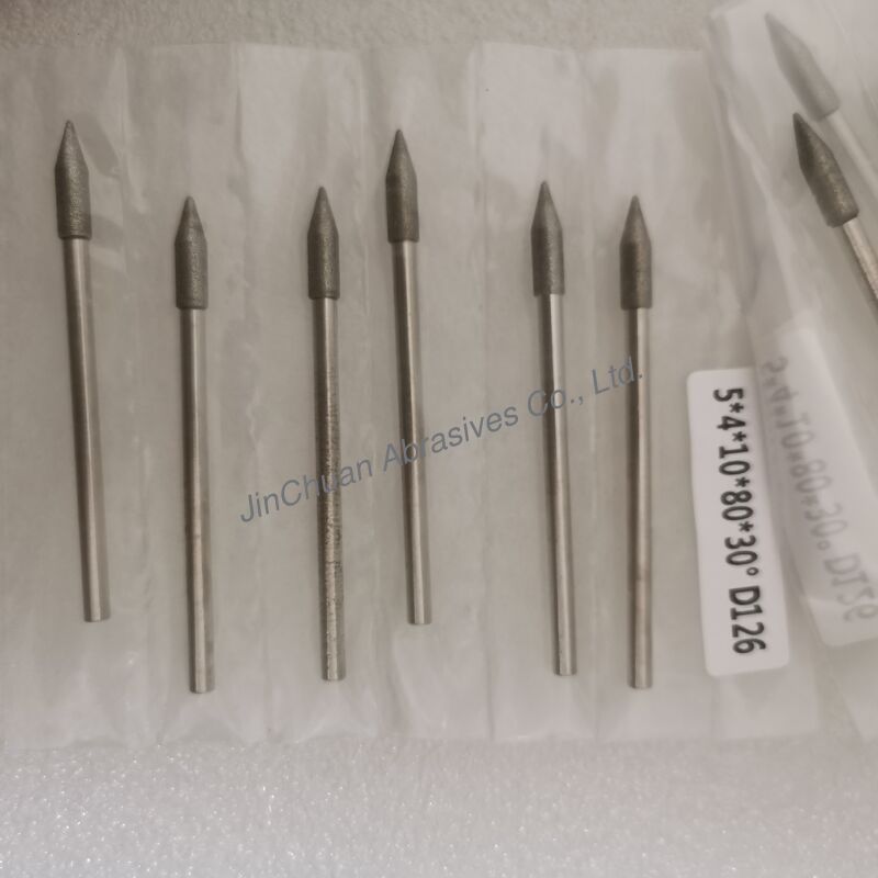 Custom-Made 5*4*10*80mm  30°-120° D126 Electroplated Grinding Bits For Cemented Carbide