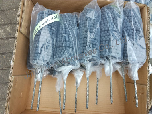 고효율 실리콘 탄화물 둥근 닦기 붓 가려기 금속 손잡이