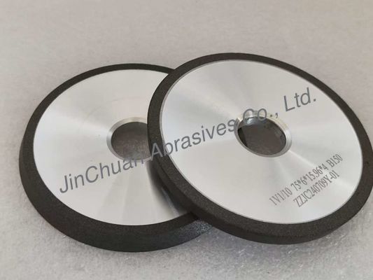 회색 CBN 樹脂 결합 밀링 휠 1V1 75mm 효율성 가시링을 위해 10도