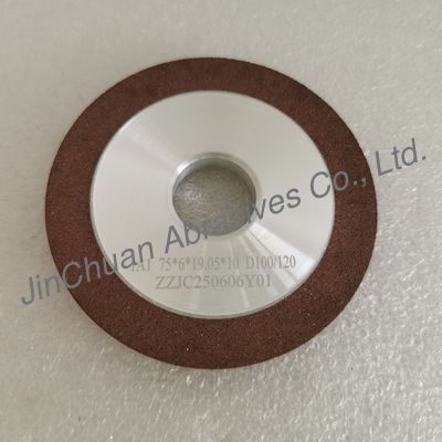 1A1 75*6*32*19.05*10mm D100/120 레진 본드 다이아몬드 연삭 휠