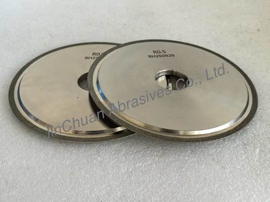 R0.5 Round Profile Wheel As Electroplated Diamond Grinding Wheels For Tungsten Carbide