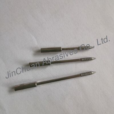 D151# 2.2mm 헤드 직경 및 8mm 연마 길이의 단단한 입자 유지 전기도금 다이아몬드 연삭 핀