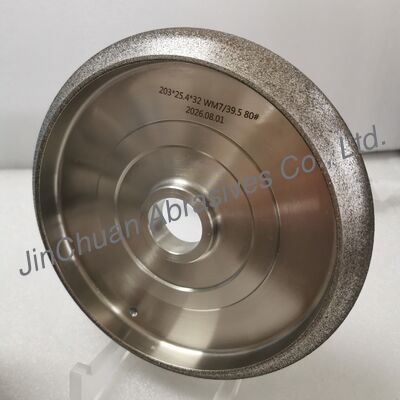 나무 밴드 톱 톱 깎기 위해 203mm OD 및 WM 7/39.5 프로파일과 맞춤형 전압 CBN 바퀴